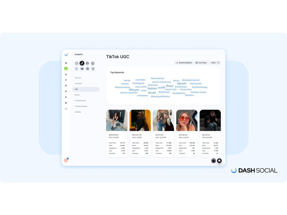 Dash Social dengan bangga memperkenalkan solusi konten yang dihasilkan pengguna (UGC) Tiktok yang sangat dinanti, integrasi baru yang dikembangkan dalam kemitraan dengan Tiktok untuk membantu merek memanfaatkan komunitas mereka secara real-time.