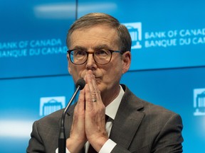 Bank of Canada governor Tiff Macklem during a news conference in Ottawa.