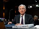 United States Federal Reserve chair Jerome Powell testifies on Capitol Hill in Washington, D.C.