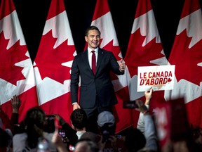 Conservative Party Leader Pierre Poilievre at the 'Canada First' rally on Feb. 15 in Ottawa.