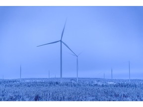 The Markbygden Ett wind farm near Pitea, Sweden.