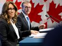Carolyn Rogers, senior deputy governor of the Bank of Canada, left, and Tiff Macklem, governor of the Bank of Canada.