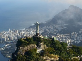 The Christ the Redeemer statue in Rio de Janeiro, Brazil.