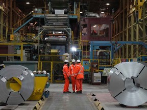 Steel workers in Hamilton