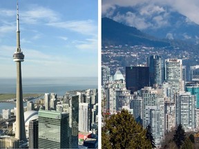 Toronto and Vancouver