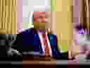 U.S. President Donald Trump spoke at the executive order signing event held at the White House Oval Office in Washington, DC on March 31, 2025.