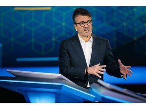 Kasim Kutay, chief executive officer of Novo Holdings A/S, during a Bloomberg Television interview in London, UK, on Tuesday, March 12, 2024. Novo Holdings aims to get Catalent Inc. to its full growth potential, Kutay said. Photographer: Jose Sarmento Matos/Bloomberg