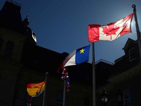 Back-lit Canadian flag