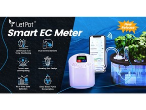 Letpot Smart EC Meter dirancang untuk tukang kebun hidroponik dan akan cocok dengan sebagian besar sistem hidroponik desktop di pasar.