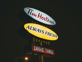 Tim Hortons had relatively flat results in the quarter, reporting a 0.1 per cent decline in overall comparable sales.