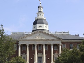 FILE - The Maryland State House is shown, May 11, 2023, in Annapolis, Md.