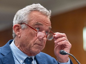 Health and Human Services Secretary Robert F. Kennedy Jr., testifies before a Senate Committee on Appropriations subcommittee hearing to examine proposed budget estimates for fiscal year 2026 for the Department of Health and Human Services, on Capitol Hill, Tuesday, May 20, 2025, in Washington.