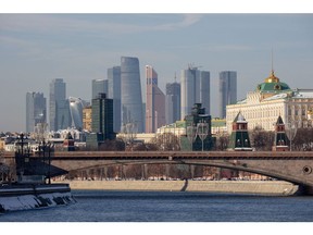 The Moscow International Business Center beond the Kremlin.