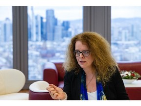 Isabel Schnabel, executive board member of the European Central Bank, during an interview at the ECB in Frankfurt, Germany, on Monday, Nov. 25, 2024.