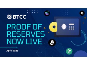 BTCC Exchange releases its Proof of Reserves (PoR) report for April 2025, showing a total reserve ratio of 161%.