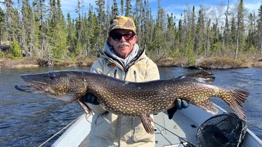 American angler at Lake Savant.