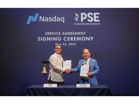 Nasdaq President Tal Cohen and PSE President and CEO Ramon S. Monzon