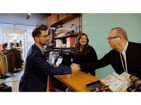A First West Business Banking Advisor connects with a local business member