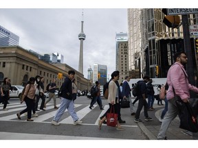 Pedestrians in Toronto.