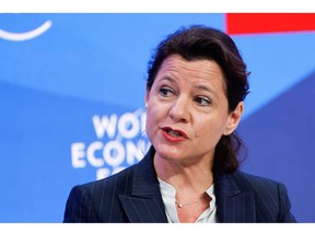 Catherine MacGregor, chief executive officer of Engie SA, during a panel session at the World Economic Forum (WEF) in Davos, Switzerland, on Thursday, Jan. 23, 2025. The annual Davos gathering of political leaders, top executives and celebrities runs from January 20 to 24.