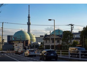 Tokyo Gas storage tanks for natural gas in Tokyo, Japan.