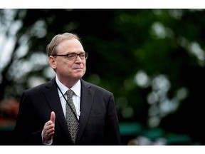 Kevin Hassett, director of the National Economic Council, speaks to members of the media following a television interview outside the White House in Washington, DC, US, on Tuesday, May 27, 2025. Hassett told CNBC