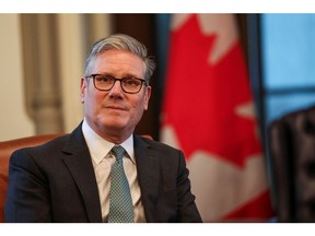 Britain's Prime Minister Keir Starmer before the start of the G7 summit in Ottawa.