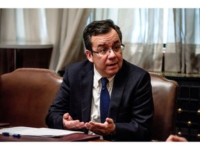Luis Felipe Cespedes, board member of the Central Bank of Chile, speaks during an interview at the bank headquarters in Santiago, Chile