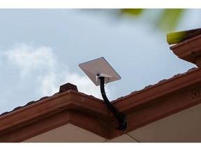 A Starlink antenna.