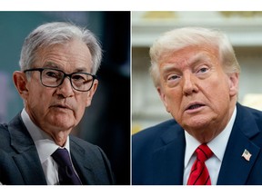 Federal Reserve Chair Jerome Powell and President Donald Trump