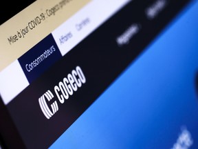 The French version of the COGECO website is seen in Montreal on Sept. 2, 2020.