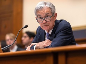 Federal Reserve Board Chairman Jerome Powell listens during a hearing of the House Committee on Financial Services on Capitol Hill, Tuesday, June 24, 2025, in Washington.