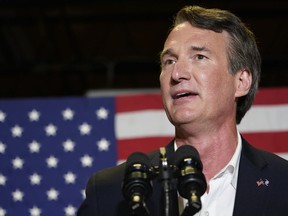 FILE - Republican gubernatorial candidate Glenn Youngkin speaks during an event in Richmond, Va., May 11, 2021.