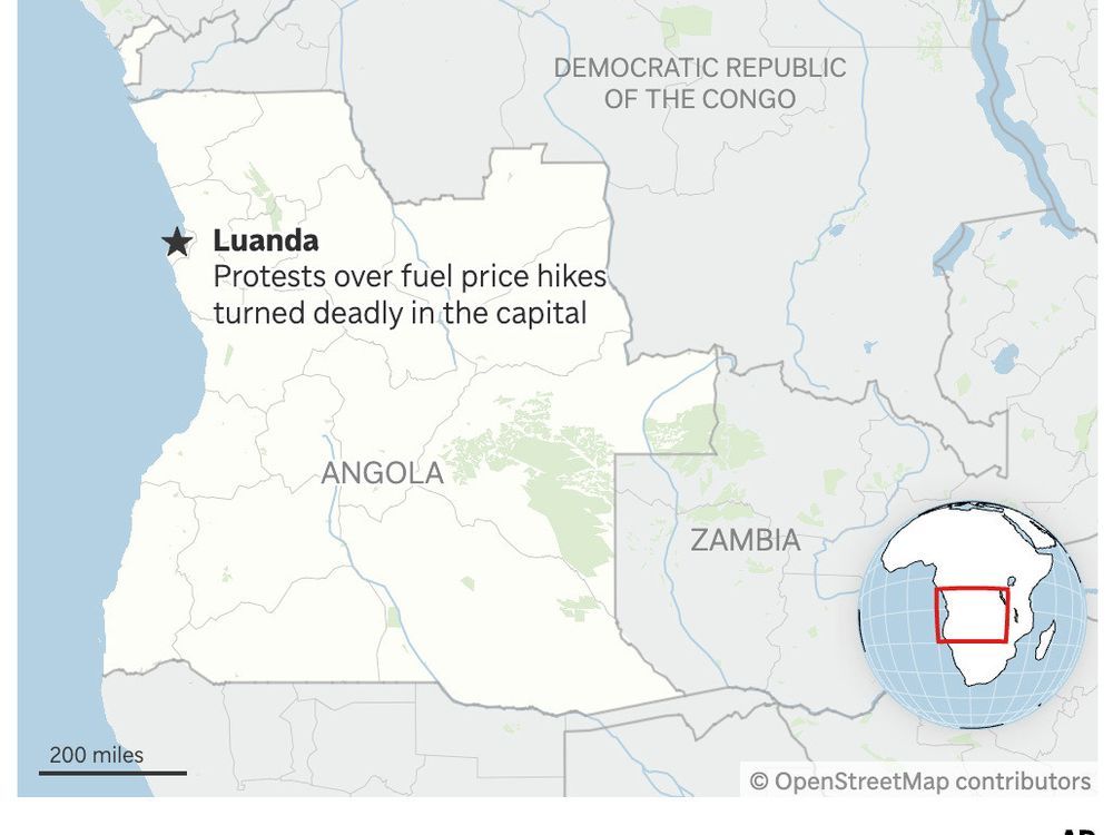 Fuel price protests in Angola this week left 22 dead while 1,200 people were arrested