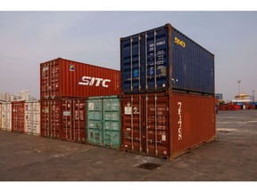 Shipping containers sit at Bangkok Port in Bangkok, Thailand, Sunday, January 28, 2024.