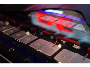 A lithium iron phosphate battery.