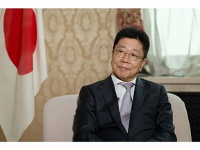 Katsunobu Kato, Japan's finance minister, during an interview in Tokyo, Japan, on Friday, June 13, 2025. Kato said discussions with market participants are a key factor for ensuring government bonds are bought and sold stably ahead of a closely watched ministry meeting with investors.