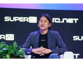 June Paik, chief executive officer of FuriosaAI Inc., during the Super AI Conference in Singapore, on Wednesday, June 18, 2025. The conference runs through June 19.