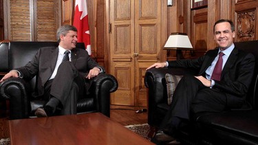 Stephen Harper and Mark Carney