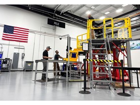 Production platform for the Pele prototype core reactor assembly.