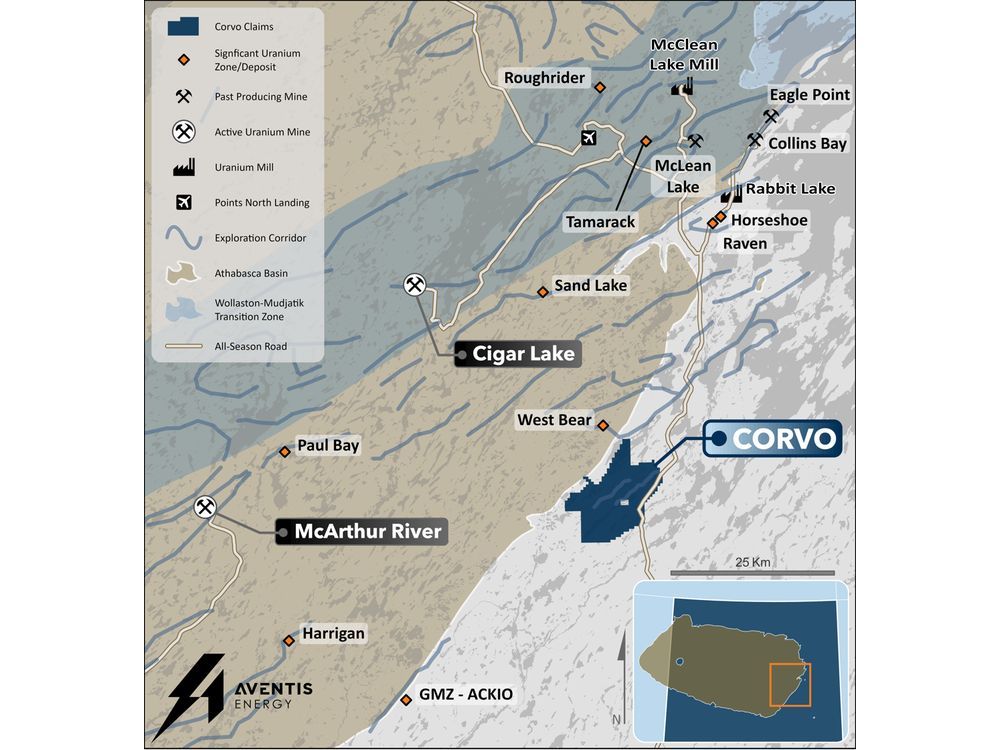 Aventis Energy Announces Results of High-Resolution TDEM Survey at the Corvo Uranium Project in Northern Saskatchewan