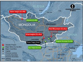 Location of Xanadu Projects in Mongolia