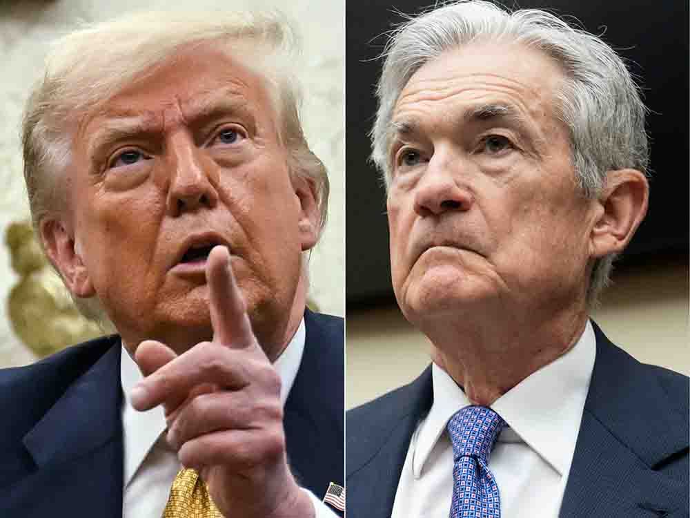 Donald Trump and Jerome Powell