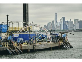 The Marmac 306 in the New York Harbor near Brooklyn, New York.