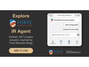 Forte Minerals launches of a new AI-powered investor platform. Try it today at www.forteminerals.com