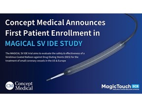 Concept Medical Announces First Patient Enrollment in MAGICAL-SV IDE Study