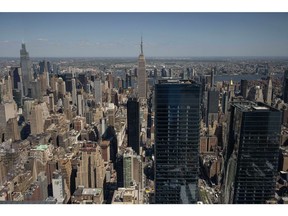The Manhattan skyline.