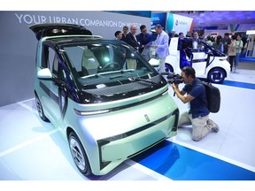 A Linktour vehicle at the IAA Mobility 2025 expo in Munich