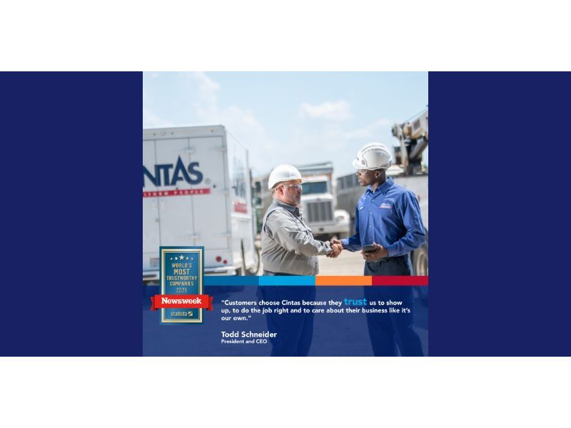 This marks Cintas' debut on the list and reaffirms the trust that customers, employee-partners, and shareholders place in the company.