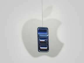 FILE - The iPhone 17 Pro is displayed during an announcement of new products at Apple Park on Tuesday, Sept. 9, 2025, in Cupertino, Calif.